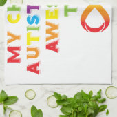 Mein Kind ist autistisch Phantastisch unendlich Geschirrtuch (Gefaltet)