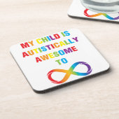 Mein Kind ist autistisch Phantastisch unendlich Getränkeuntersetzer (Linke Seite)