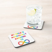 Mein Kind ist autistisch Phantastisch unendlich Getränkeuntersetzer (Rechte Seite)