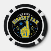 Mein Kind ist der größte Lüfter | #1 Foam Finger P Pokerchips (Rückseite)