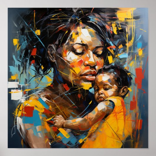 Mein Kind rett - Neo Expressionismus Art Poster (Vorne)