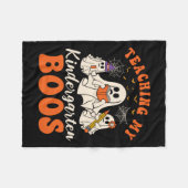 Mein Kindergarten Boos Retro Ghost Hallowee lehren Fleecedecke (Vorderseite (Horizontal))