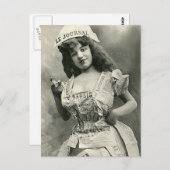 Mein Kleid ist die Zeitung Postkarte (Vorne/Hinten)