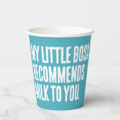 Mein kleiner Boss | Funny Birthday Party Pappbecher (Rückseite)