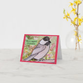 Mein kleiner Chickadee Karte (Gelbe Blume)