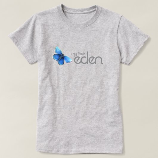 mein kleiner Eden-Logo blauer Schmetterling-T - Sh T-Shirt (Design vorne)