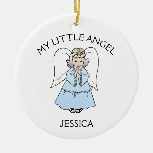 Mein kleiner Engel Keramik Ornament (Vorne)