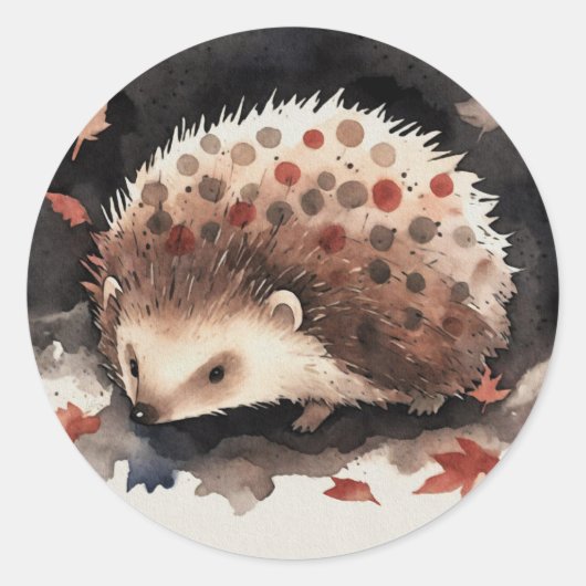 Mein kleiner Igel-Freund „Zwergerl“ Runder Aufkleber (Vorderseite)