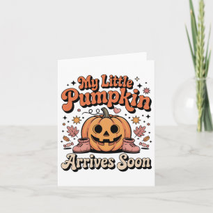 Mein kleiner Kürbis kommt bald schwanger Halloween Karte