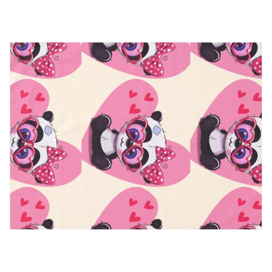 Mein kleiner niedlicher Panda Tischdecke (Vorderseite (Horizontal))
