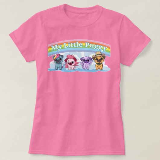 Mein kleiner Puggy MLP Niedlicher Mops T-Shirt (Design vorne)