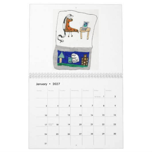 Mein kleiner Pythonschlangekalender Kalender (Jan 2027)