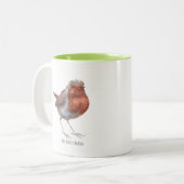 "Mein kleiner Robin" zwei tonte Tasse (Vorderseite Links)
