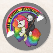 Mein kleiner Sensenmann Runder Pappuntersetzer (Vorderseite)