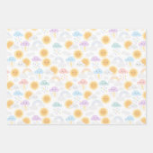 Mein kleiner Sonnenschein Rainbows & Clouds Party Geschenkpapier Set (Vorderseite)