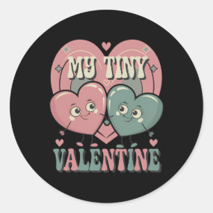 Mein kleiner Valentin Valentinstag Schwangerschaft Runder Aufkleber