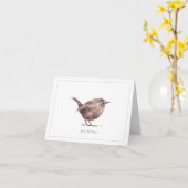 "Mein kleiner Zaunkönig-" Gruß-Karte Karte (Gelbe Blume)