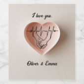 Mein kleines Herz. Geschmack mit Liebe. Weinetikett (Einzelnes Label)