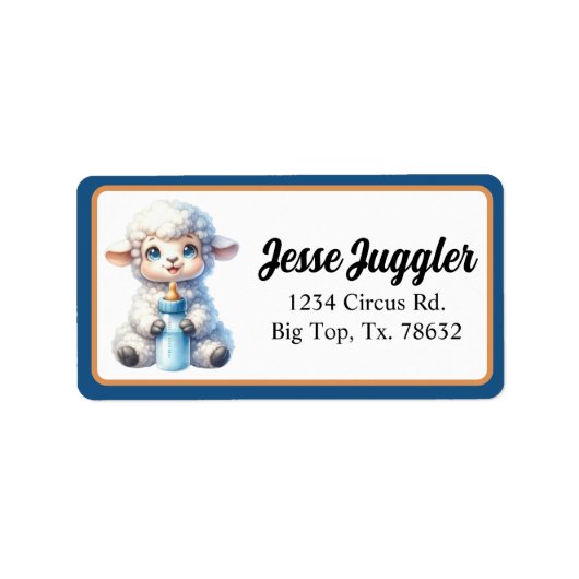 Mein kleines Lamm Adressaufkleber (Vorne)