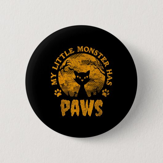 Mein kleines Monster hat eine scharfe Katze Button (Vorderseite)
