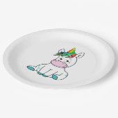 Mein kleines niedliches Einhorn Pappteller (Schrägansicht)