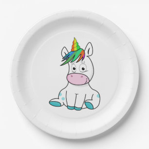 Mein kleines niedliches Einhorn Pappteller