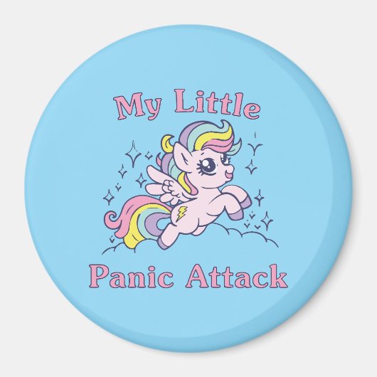 Mein kleines Panikattacken-Einhorn Magnet (Vorne)