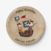 Mein kleines Pirate-Geburtstagsthema Pappteller (Vorderseite)