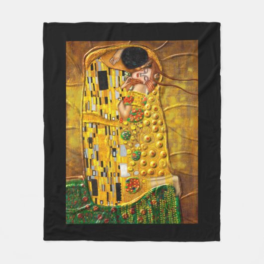 Mein Klimt Serie: Der Kuss Fleecedecke (Vorderseite)