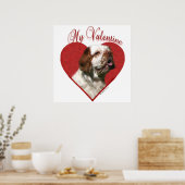 Mein Klumber Spaniel Valentine Poster (Küche)