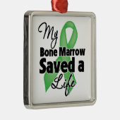 Mein Knochenmark rettete ein Leben Silbernes Ornament (Rechts)