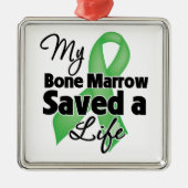 Mein Knochenmark rettete ein Leben Silbernes Ornament (Vorne)