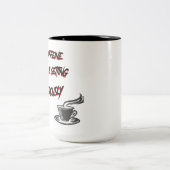 Mein Koffein-Level wird gefährlich niedrig! Zweifarbige Tasse (Mittel)