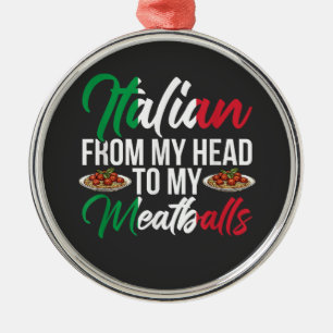 Mein Kopf gehört meinen Fleischbällchen Ornament Aus Metall