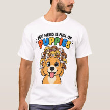 Mein Kopf ist voller Welpen Süße Hundezeichnung Lu