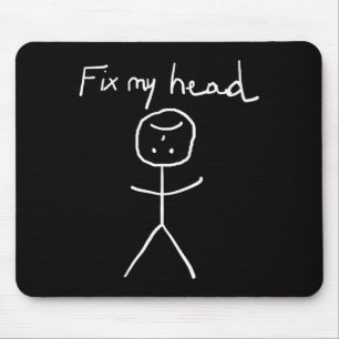 Mein Kopf lustige Stockfigur Sarcastic Lustige Aus Mousepad
