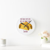 Mein Kopf sagt Gymnastik, aber mein Herz sagt Taco Runde Wanduhr (Zuhause)