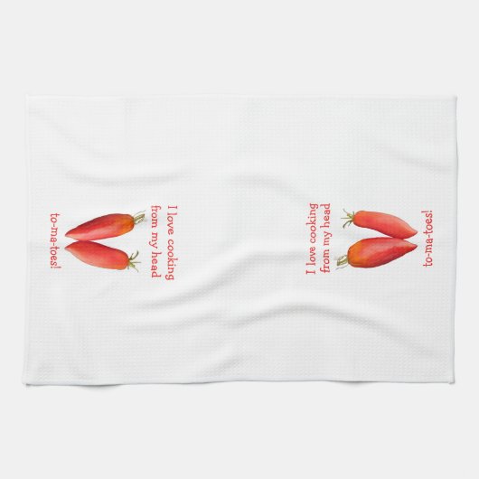 Mein Kopf To-Ma-Toes Gemüseküche Handtuch (Horizontal)