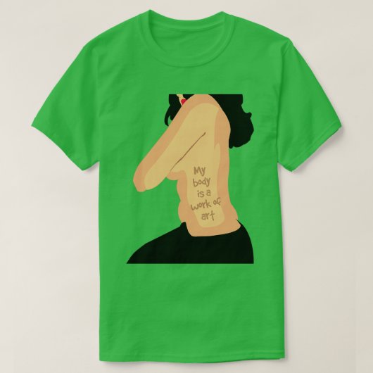 Mein Körper ist ein Kunstwerk T-Shirt (Design vorne)