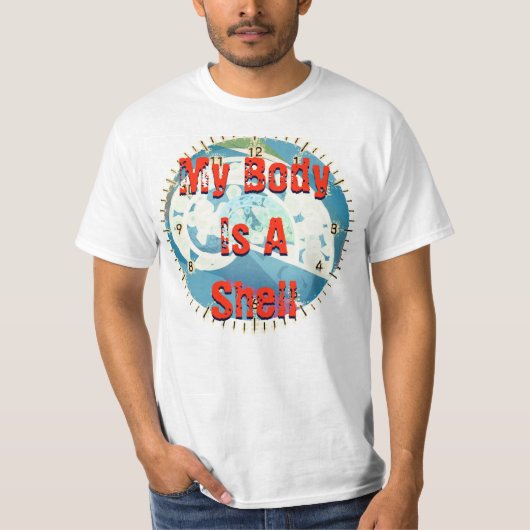 Mein Körper ist ein Muschel-Rätsel T-Shirt (Vorderseite)