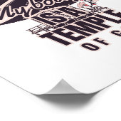 Mein Körper ist ein Tempel Gottes Poster (Ecke)