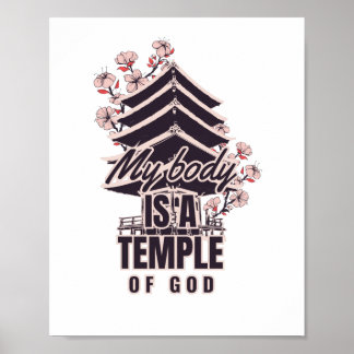 Mein Körper ist ein Tempel Gottes Poster