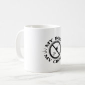 Mein Körper mein Antivakzine T-Shirt Kaffeetasse (Vorderseite Links)