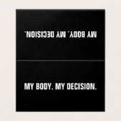 Mein Körper meine Entscheidung schwarze Abtreibung (Außenseite Aufgefaltet)