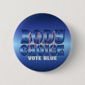 Mein Körper meine Wahl blau Button (Vorderseite)