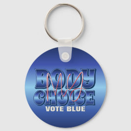 Mein Körper meine Wahl blau Schlüsselanhänger