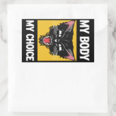 Mein Körper, meine Wahl Rechteckiger Aufkleber (Tasche)