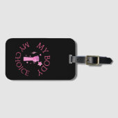 Mein Körper meine Wahl Rosa Feminist Gepäckanhänger (Vorderseite (Horizontal))