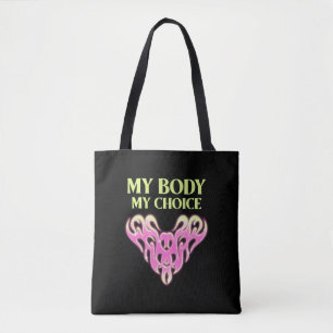 Mein Körper meine Wahl Rosa Herz Frauenrechte Schw Tasche