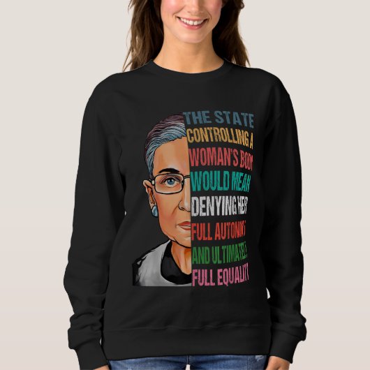 Mein Körper meine Wahl Ruth Bader Ginsburg Pro Wah Sweatshirt (Vorderseite)